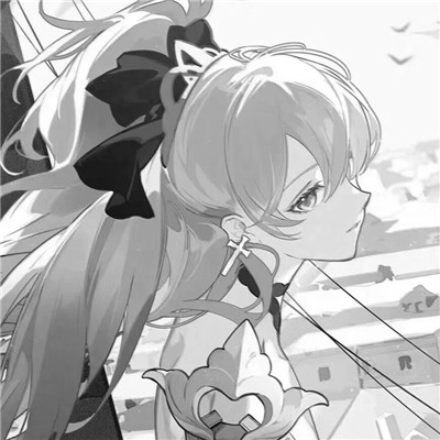高质量漫画风黑白女漫头