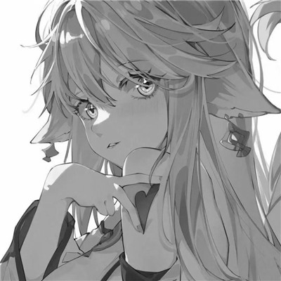 高质量漫画风黑白女漫头