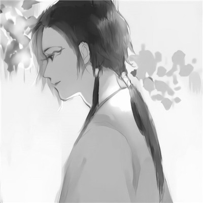 情侣头像动漫古风黑白