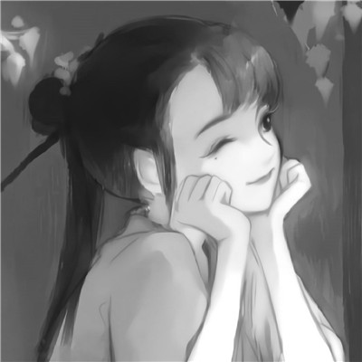 情侣头像动漫古风黑白