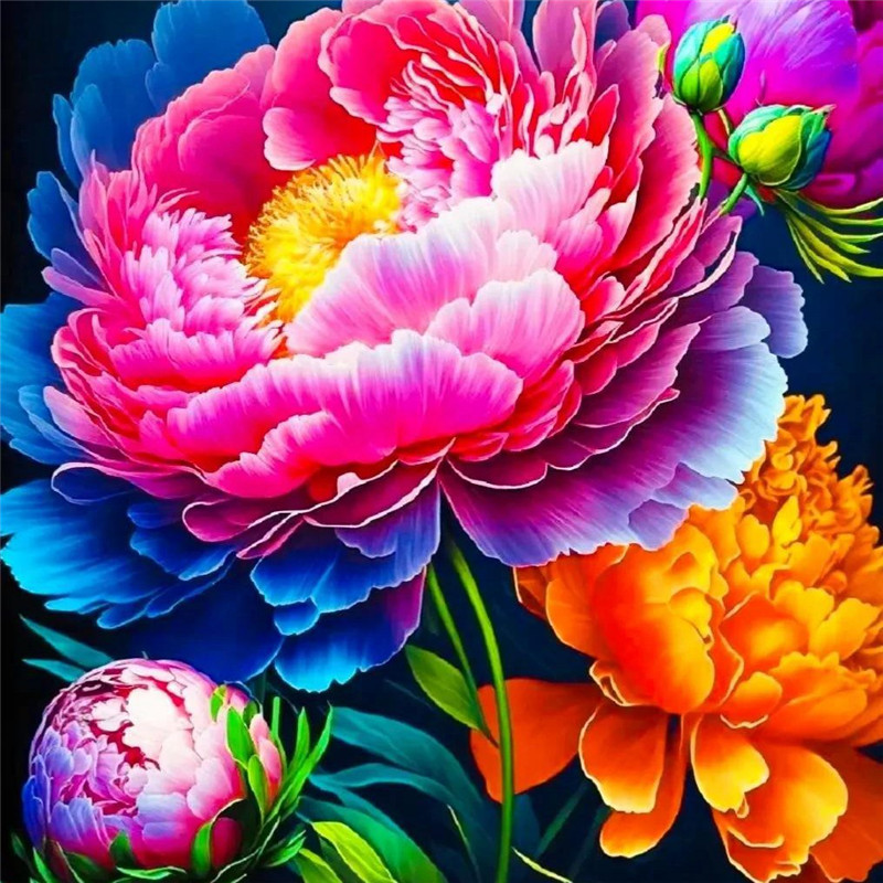 好运连连牡丹花头像