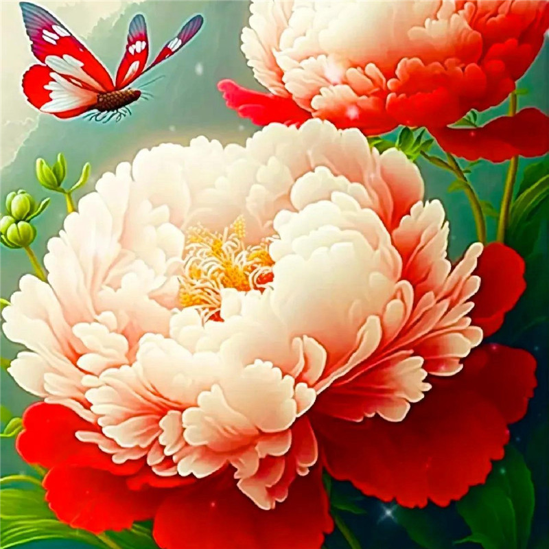 好运连连牡丹花头像