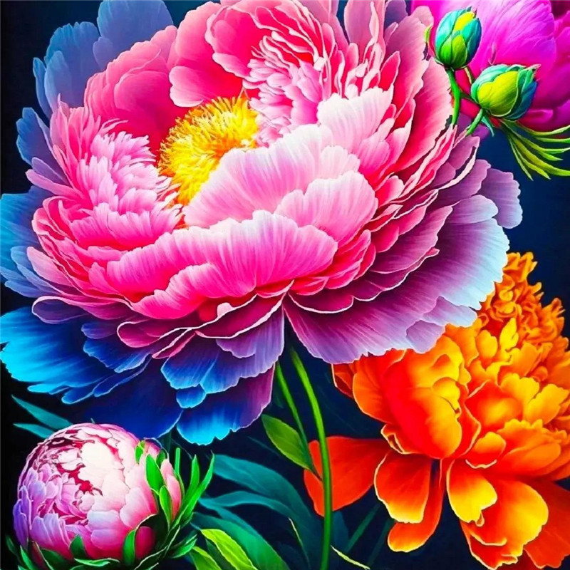 好运连连牡丹花头像