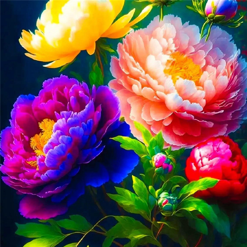 好运连连牡丹花头像