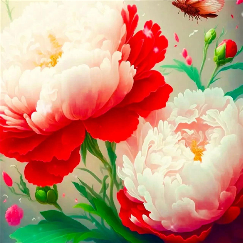 好运连连牡丹花头像