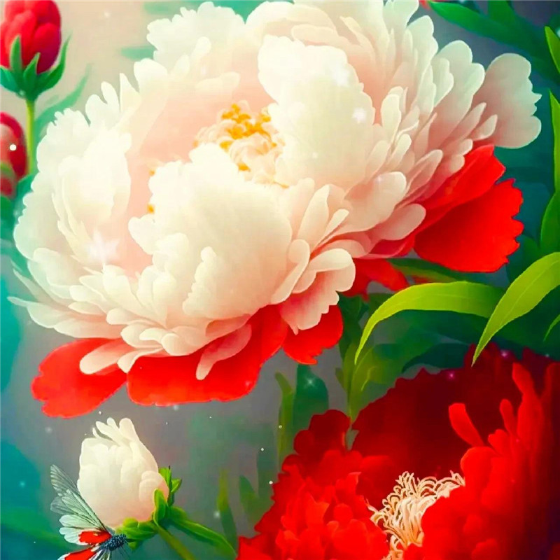 好运连连牡丹花头像