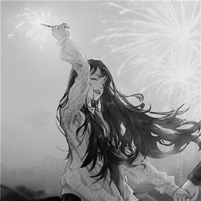 2025最近超火黑白动漫情头