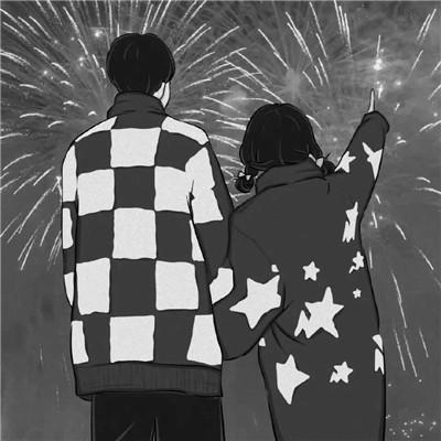 2025最近超火黑白动漫情头