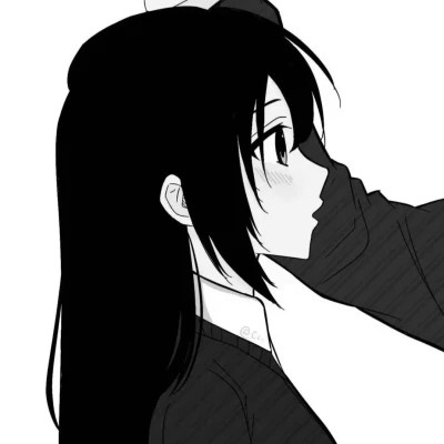 超甜黑白动漫情侣头像