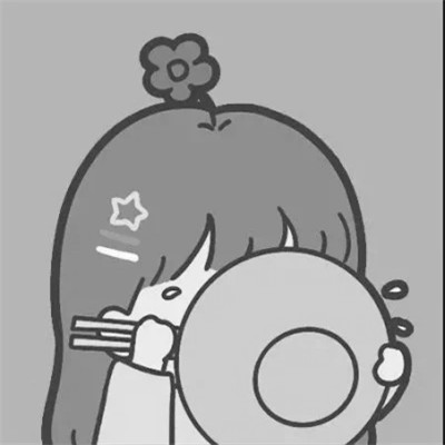 超甜黑白动漫情侣头像