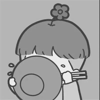 超甜黑白动漫情侣头像