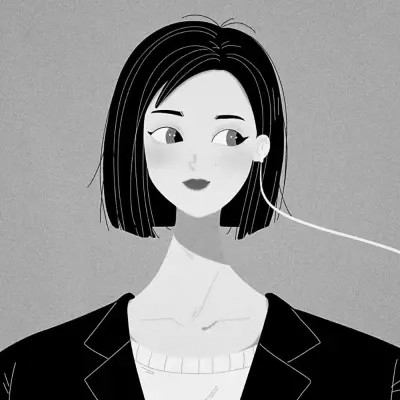 超甜黑白动漫情侣头像