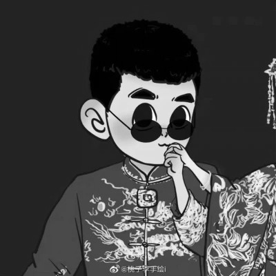 超甜黑白动漫情侣头像