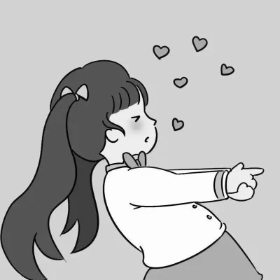 超甜黑白动漫情侣头像