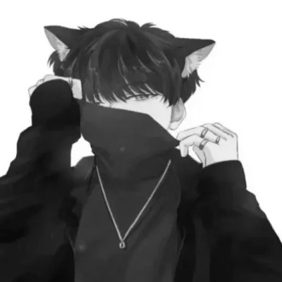 超甜黑白动漫情侣头像