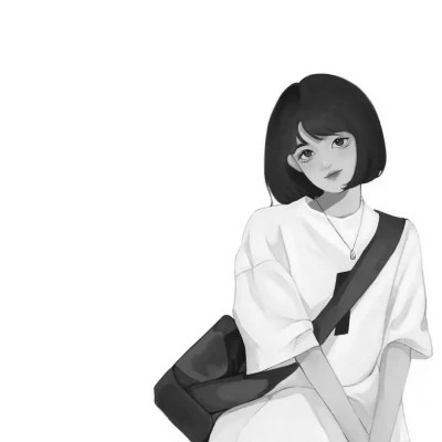 超甜黑白动漫情侣头像