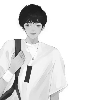 超甜黑白动漫情侣头像