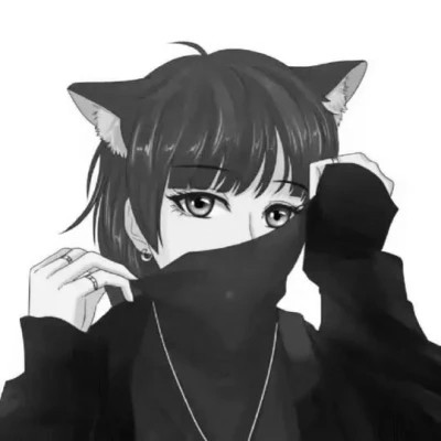 超甜黑白动漫情侣头像