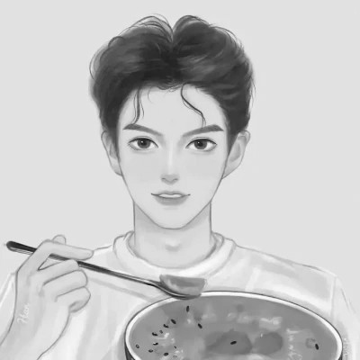 黑白情头动漫两张分开