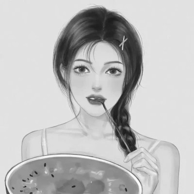 黑白情头动漫两张分开