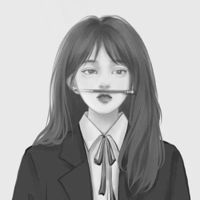 黑白动漫高清情头两张