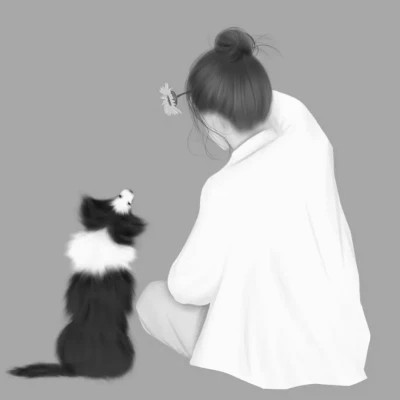 黑白动漫高清情头两张