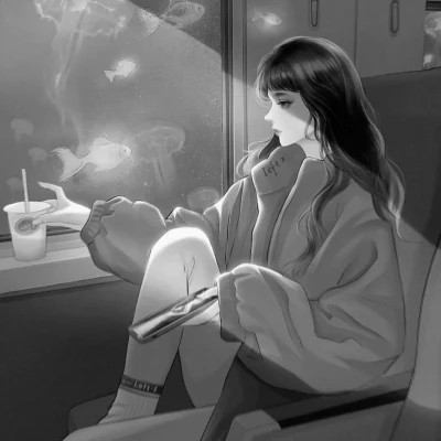 黑白动漫情头一对两张高清