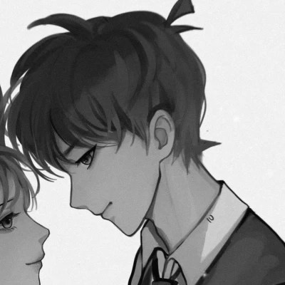 稀有头像情侣动漫黑白