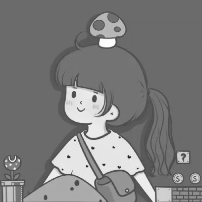 黑白情侣头像动漫可爱