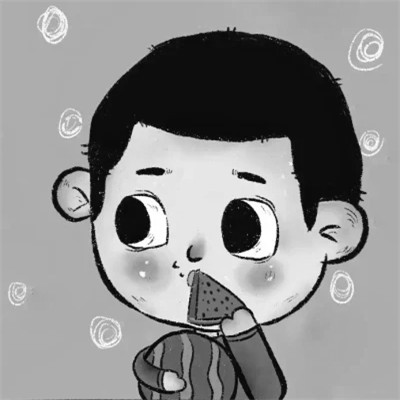 优质头像动漫情侣黑白单人