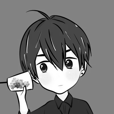 优质头像动漫情侣黑白单人