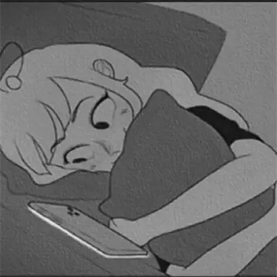 不明显情侣头像动漫黑白