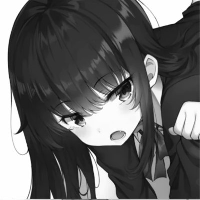 女头ins风动漫黑白