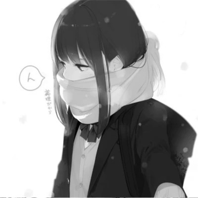女头ins风动漫黑白