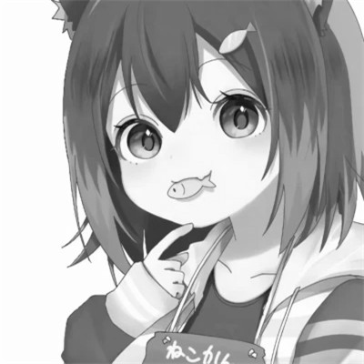 女头ins风动漫黑白