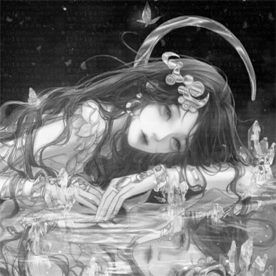 漫画头像女生唯美黑白