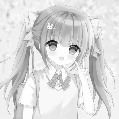 漫画头像女生唯美黑白