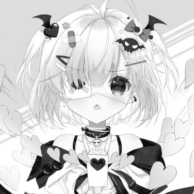 漫画头像女生唯美黑白
