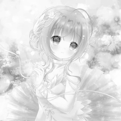 漫画头像女生唯美黑白