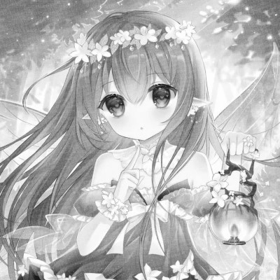 漫画头像女生唯美黑白