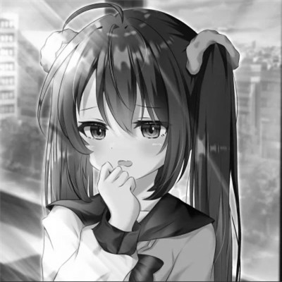 漫画头像女生唯美黑白