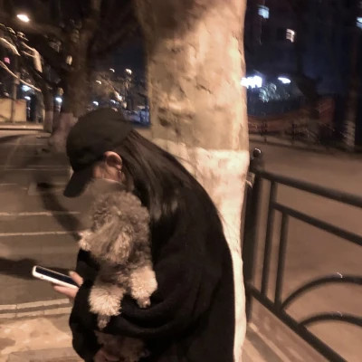 女生抱猫头像高清图片