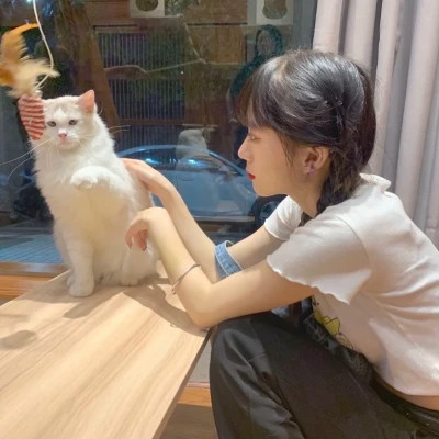 2025最新抱猫女头像好看图片