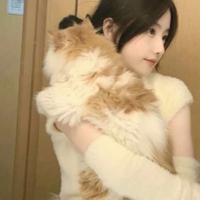 2025最新抱猫女头像好看图片