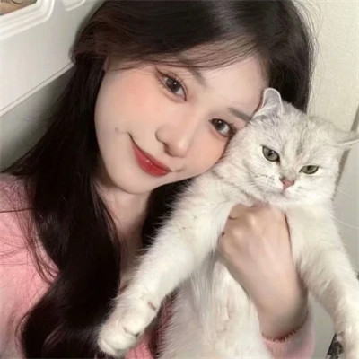 2025最新抱猫女头像好看图片