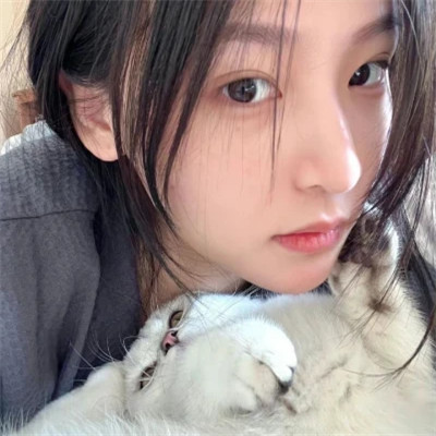 2025最新抱猫女头像好看图片