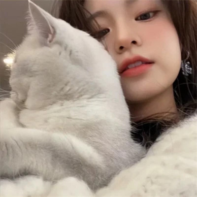 2025最新抱猫女头像好看图片