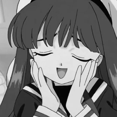 动漫女头像黑白系列