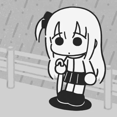 动漫女头像黑白系列