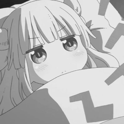 动漫女头像黑白系列